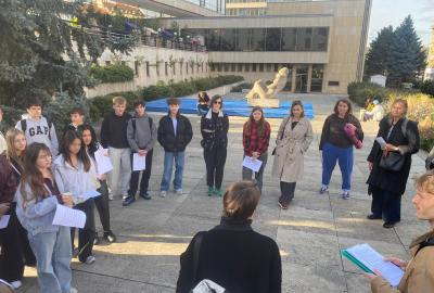 Memory Walk - deváťáci po stopách holocaustu v Holešovicích
